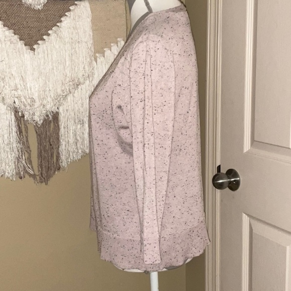 Pink Open Front Cardigan with Black Flecks by Verve Ami - Size Medium - Picture 5 of 10